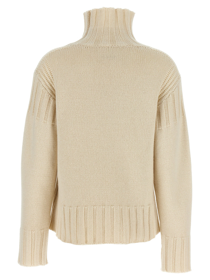 Ribbed Detail Sweater Sweater, Cardigans White