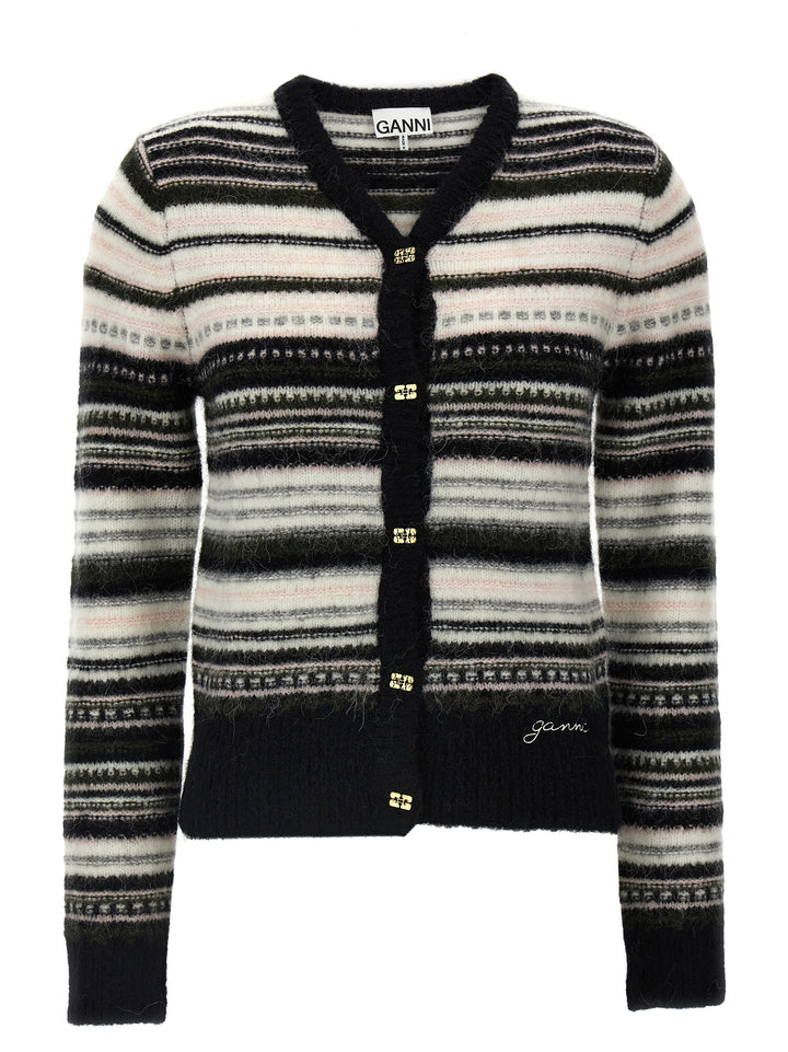 Striped Cardigan Sweater, Cardigans Multicolor