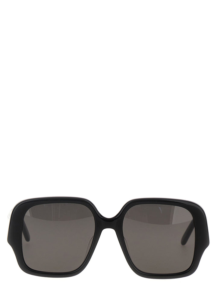 Square Slim Sunglasses Black