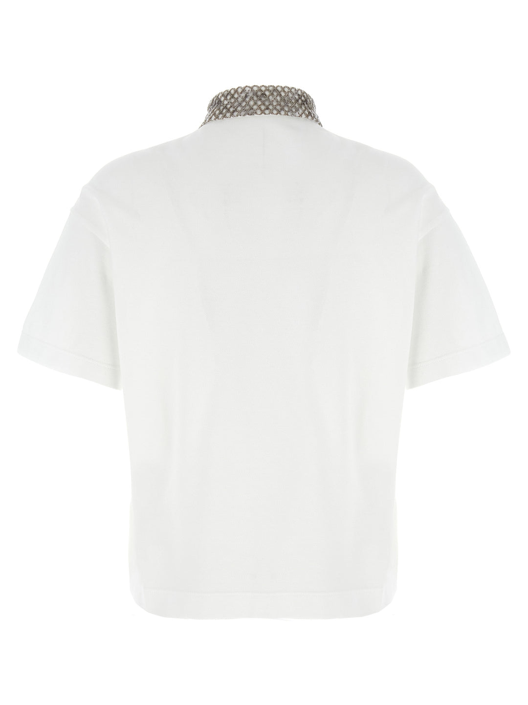 Sequin  Shirt Polo White