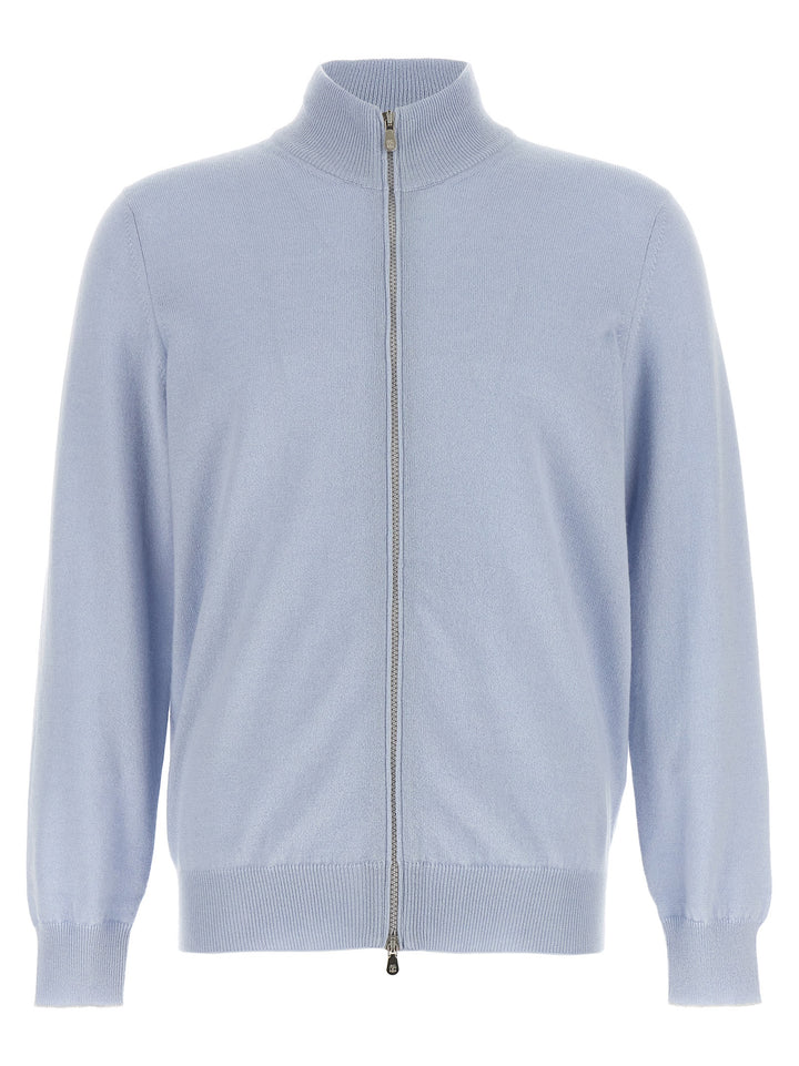 Zip Cardigan Sweater, Cardigans Light Blue