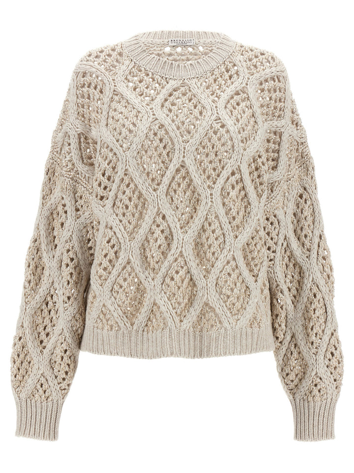 Sequin Sweater Sweater, Cardigans Beige