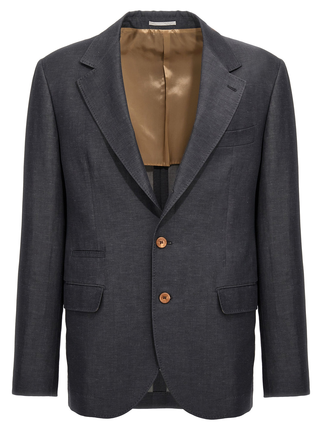 Single-Breasted Blazer Gray