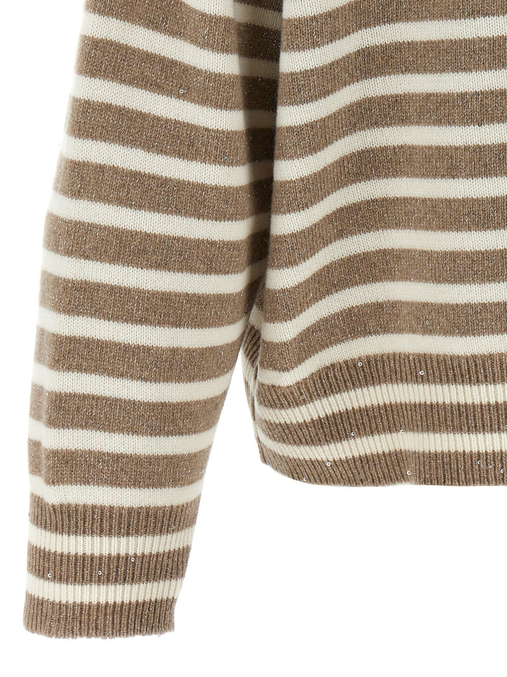 Sequin Striped Sweater Sweater, Cardigans Multicolor