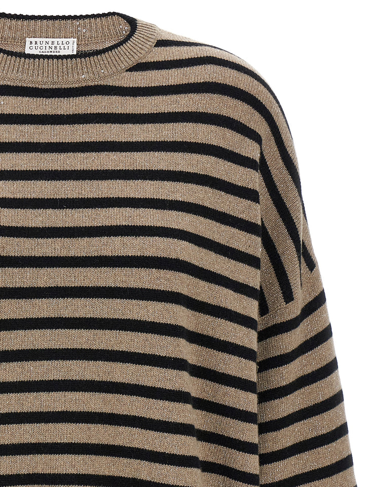 Sequin Striped Sweater Sweater, Cardigans Multicolor