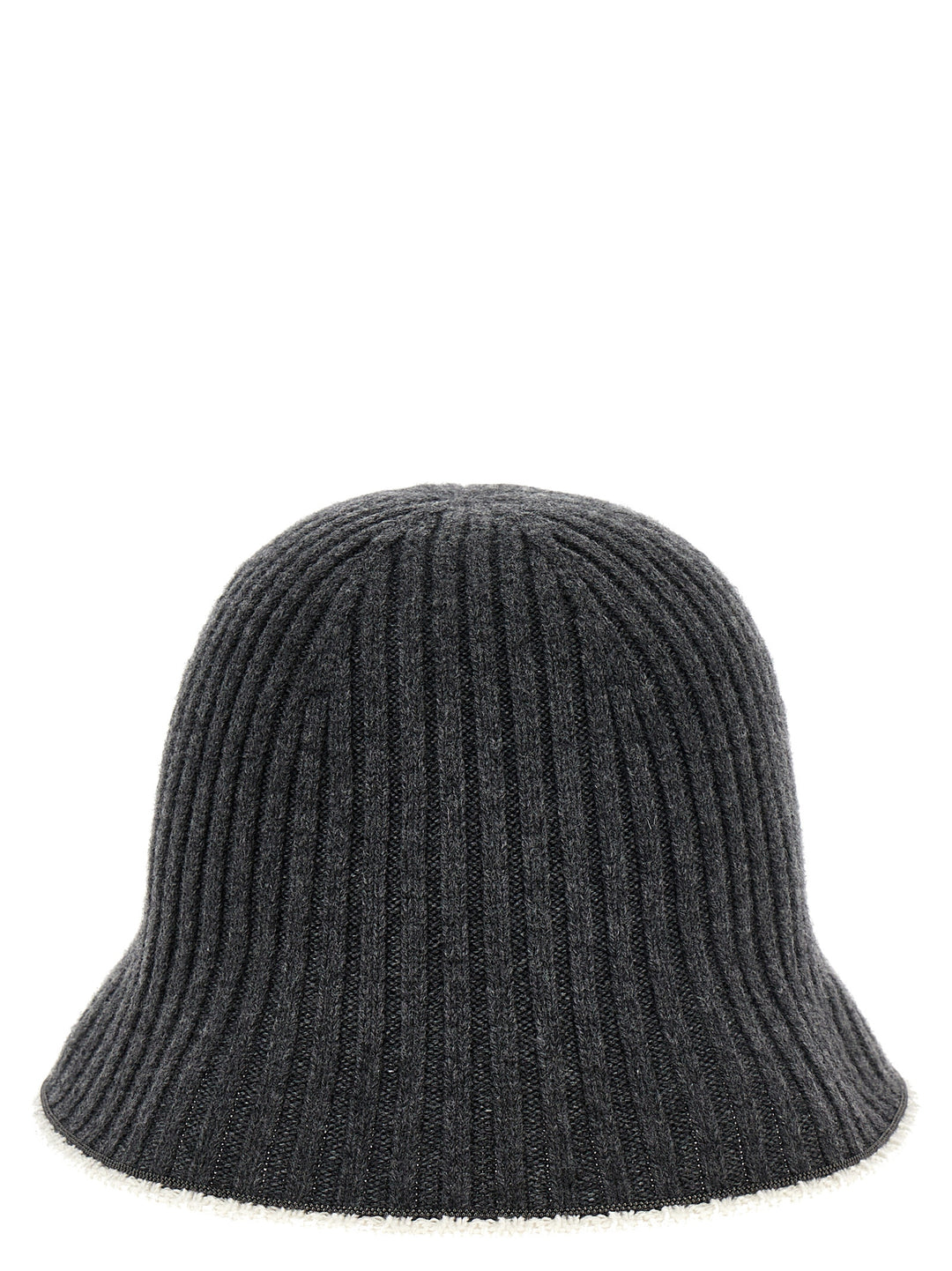 Ribbed Knit Bucket Hat Hats Gray