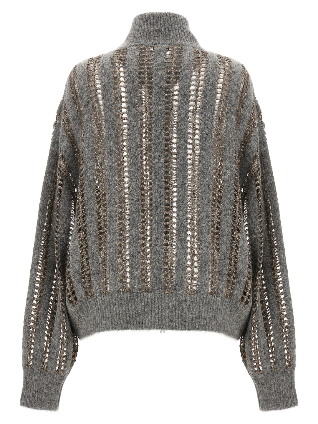 Sequin Openwork Sweater Sweater, Cardigans Gray