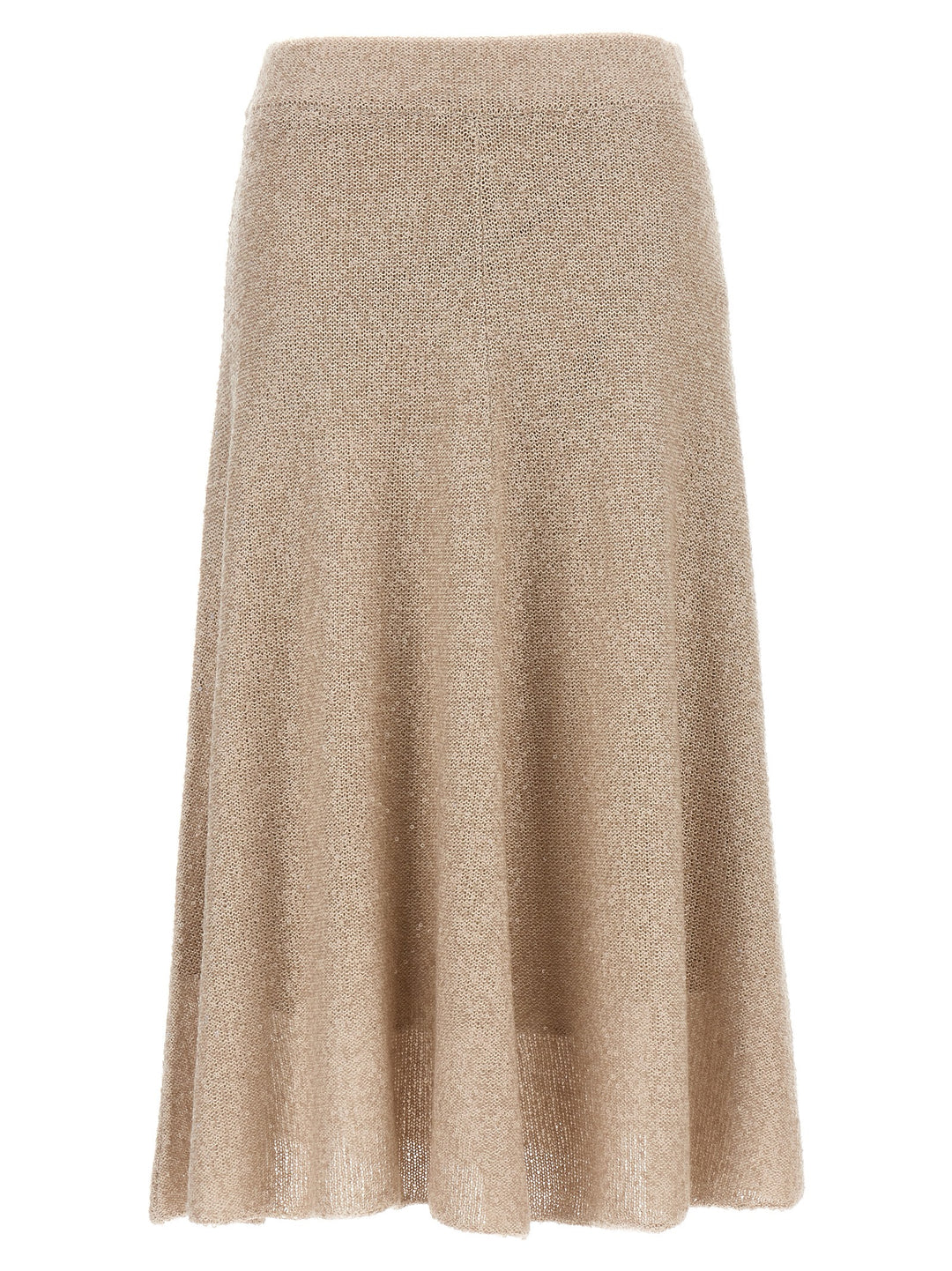 Sequin Knitted Skirt Skirts Beige