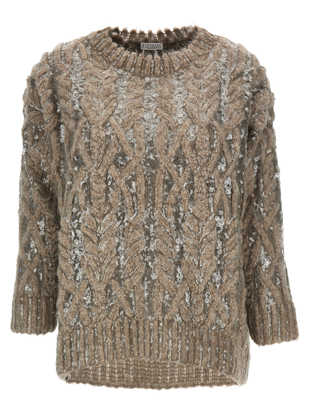 Sequin Sweater Sweater, Cardigans Beige