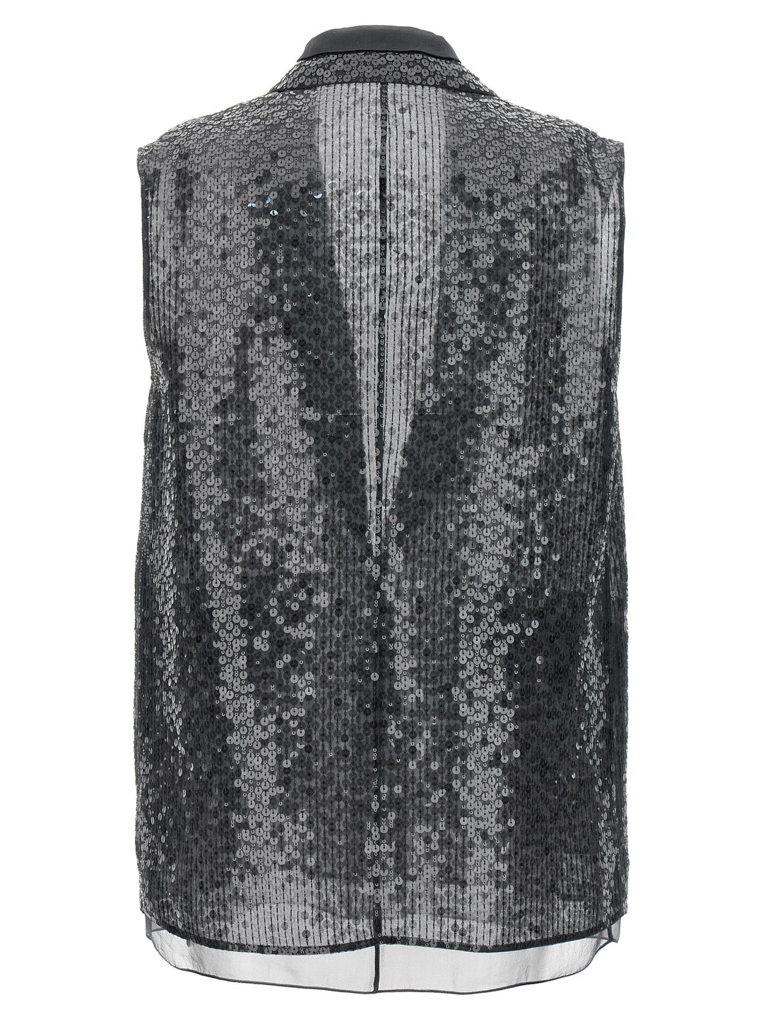 Sequin Vest Gilet Gray