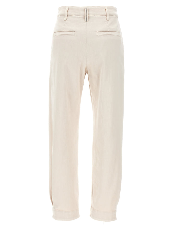 Stretch Denim Pants Beige