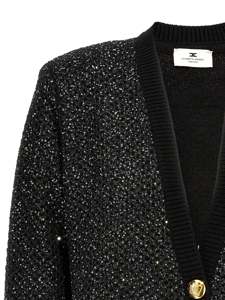 Sequin Cardigan Sweater, Cardigans Black