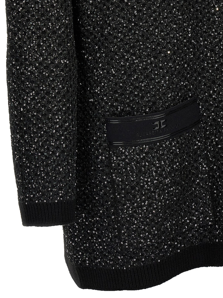 Sequin Cardigan Sweater, Cardigans Black