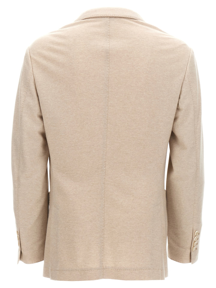 Single-Breasted Cashmere Blazer Beige