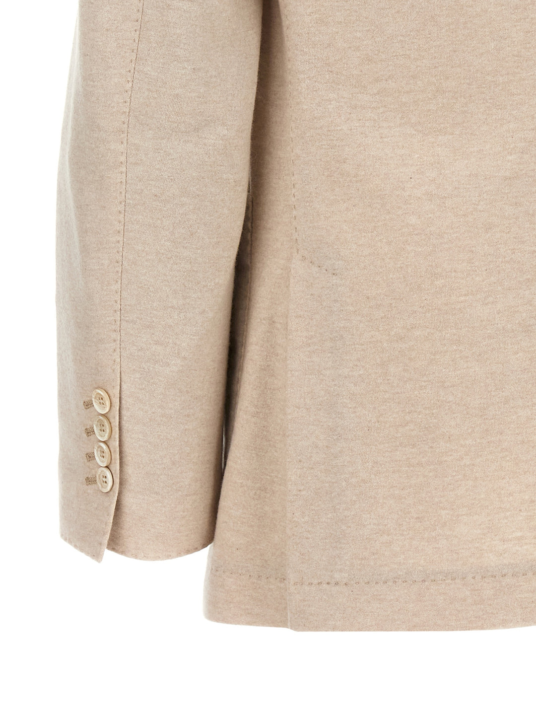 Single-Breasted Cashmere Blazer Beige