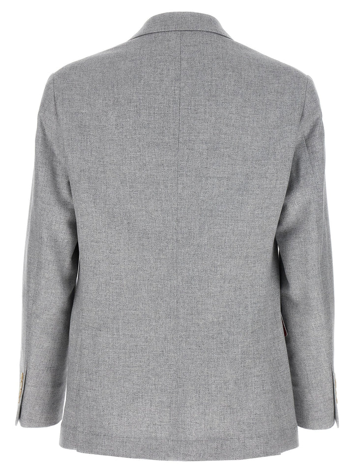 Single-Breasted Blazer Gray