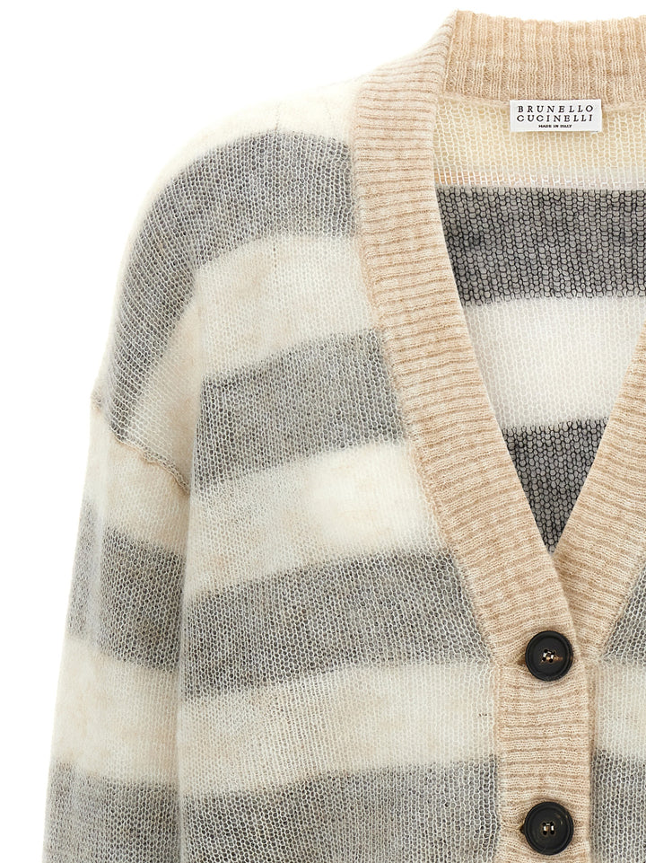 Striped Cardigan Sweater, Cardigans Multicolor