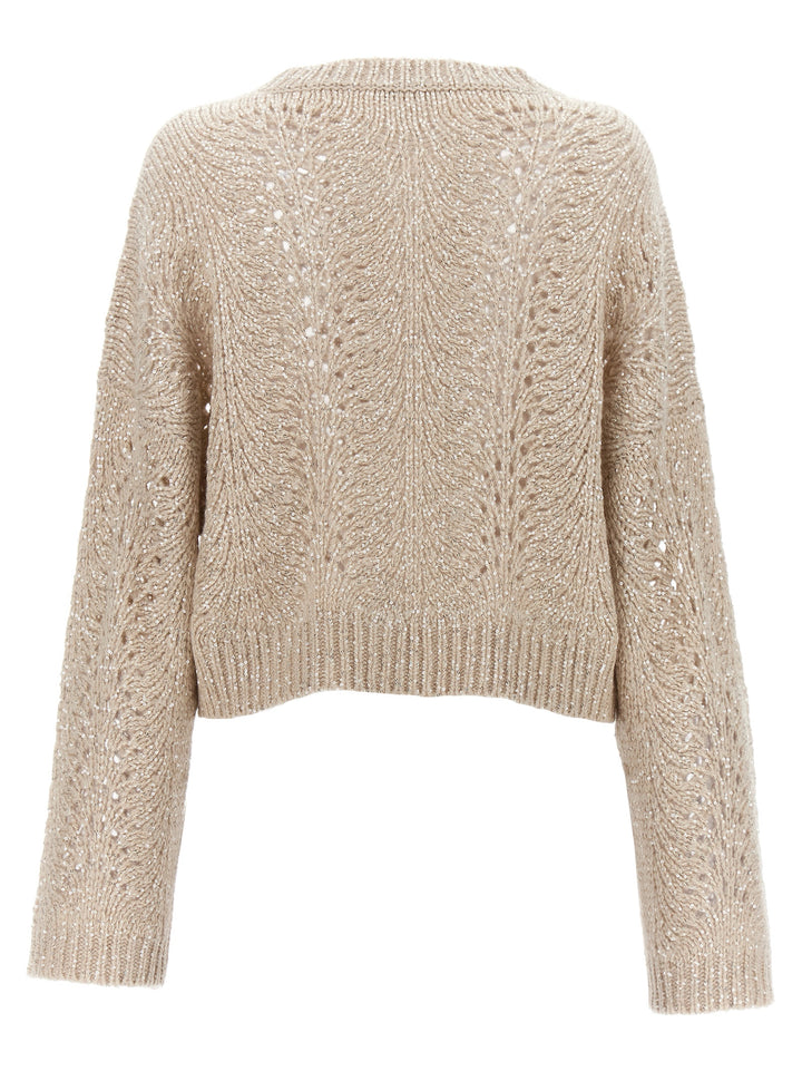 Sequin Sweater Sweater, Cardigans Beige