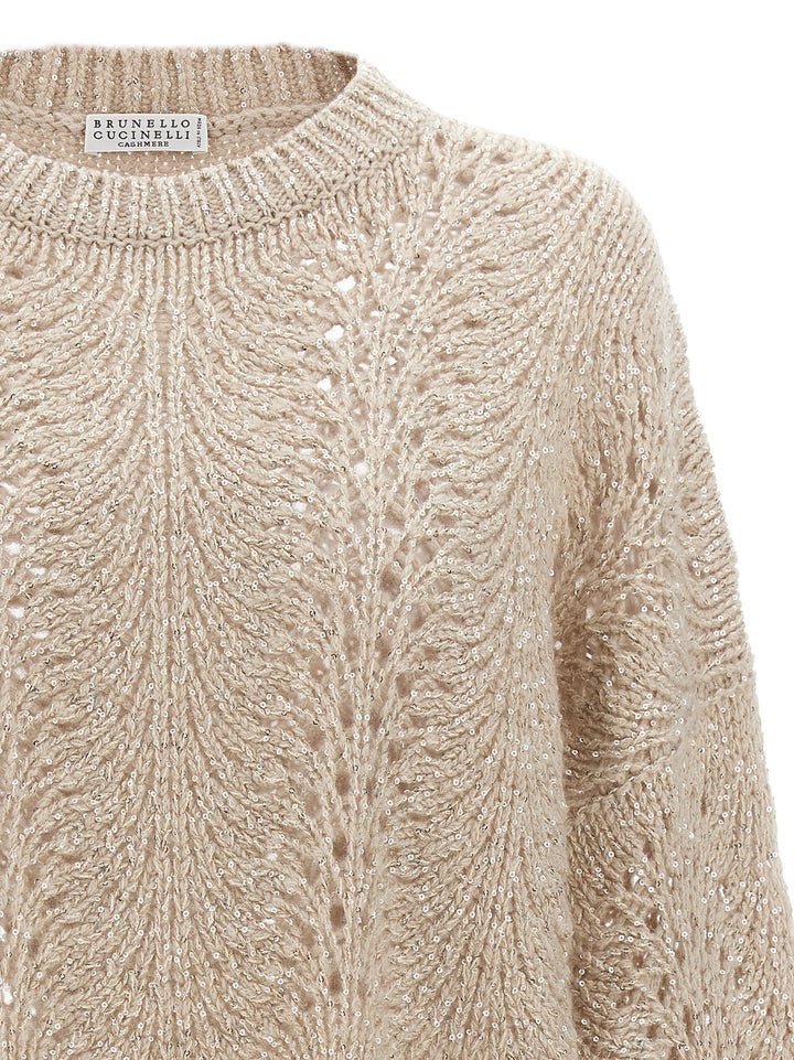 Sequin Sweater Sweater, Cardigans Beige