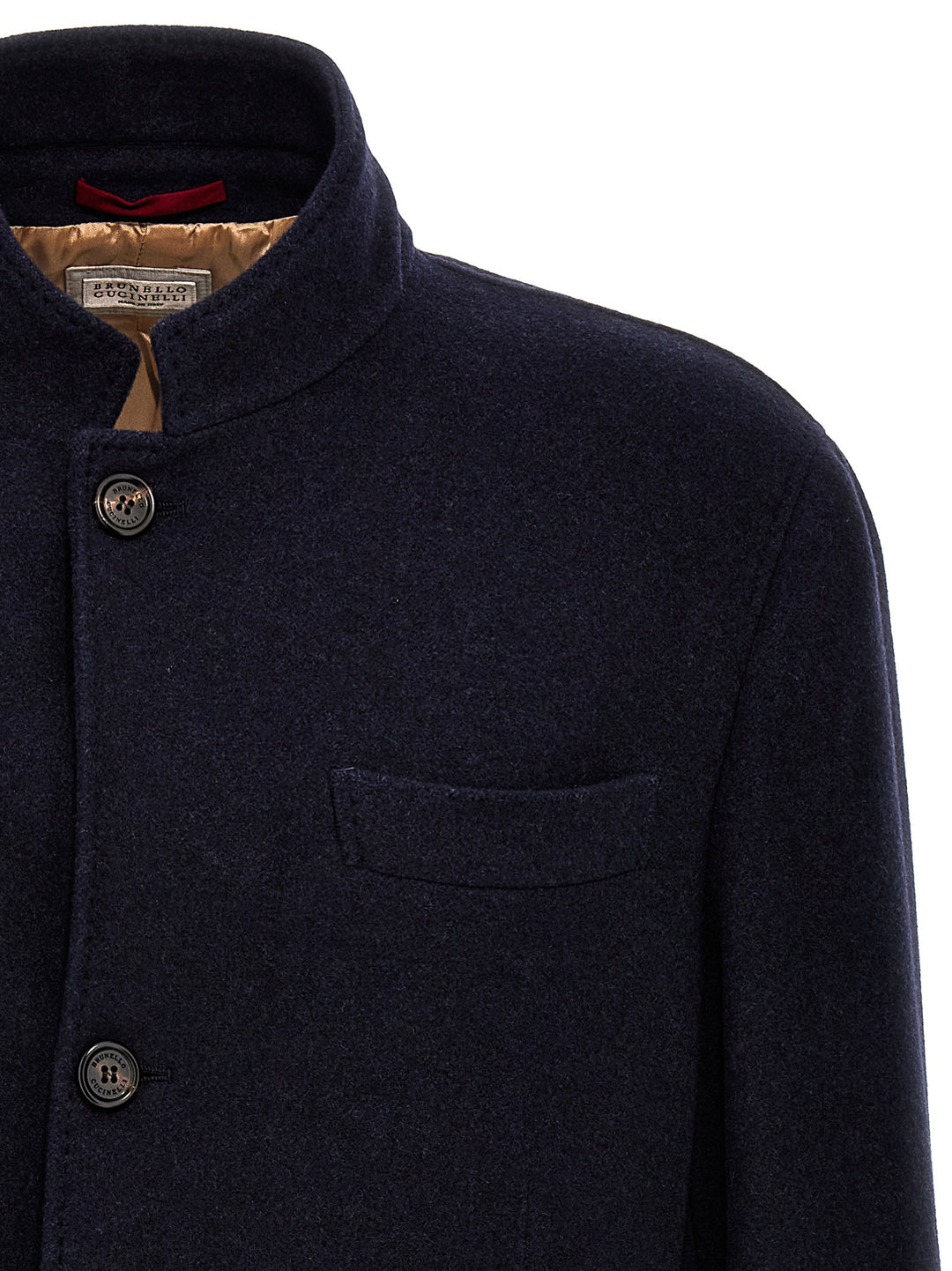 Single-Breasted Cashmere Jacket Casual Jackets, Parka Blue