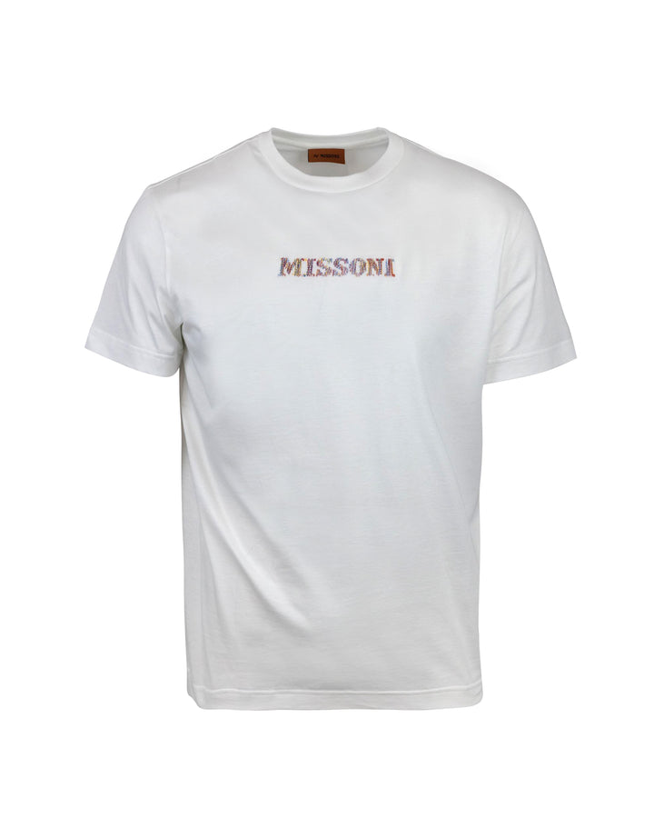 T-Shirt Con Ricamo Multicolor T-Shirts Bianco