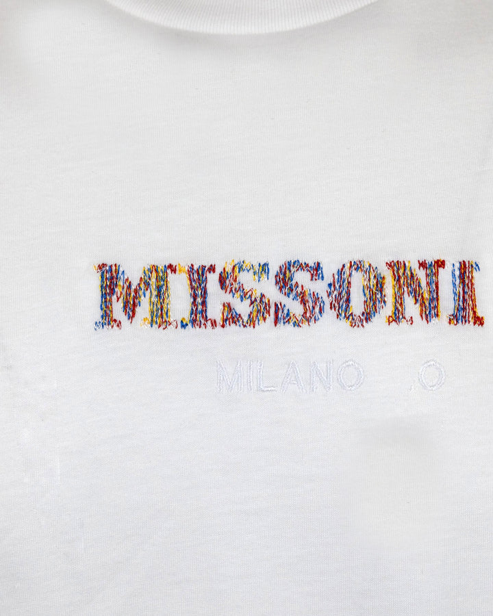 T-Shirt Con Ricamo Multicolor T-Shirts Bianco