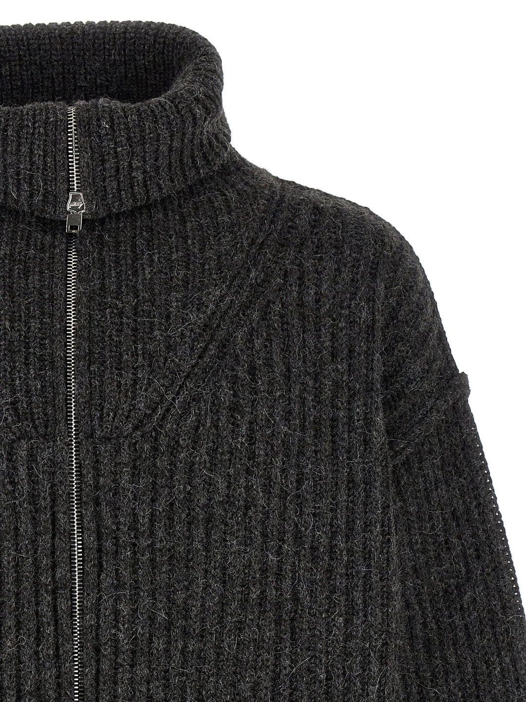 Ribbed Cardigan Sweater, Cardigans Gray