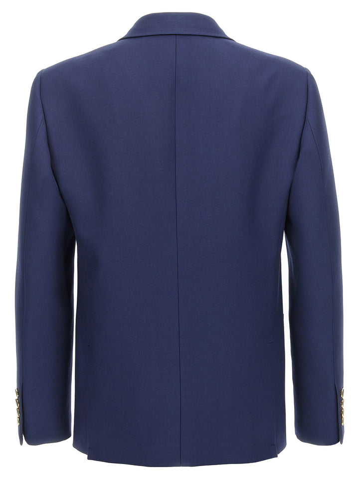 Valentino Garavani Single-Breasted Blazer Blue